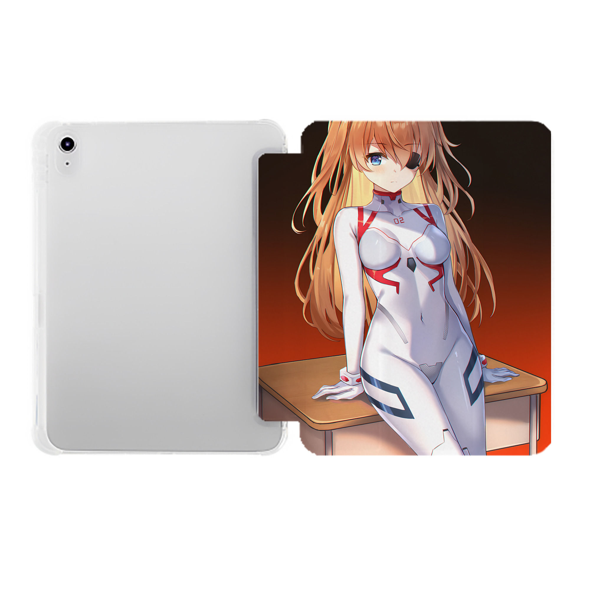 （画像用） EVA 新世紀エヴァンゲリオン IPad ケース ペン収納付き 三つ折りスタンド PUレザー×シリコン 対応機種9.5/10.5/10.9インチ